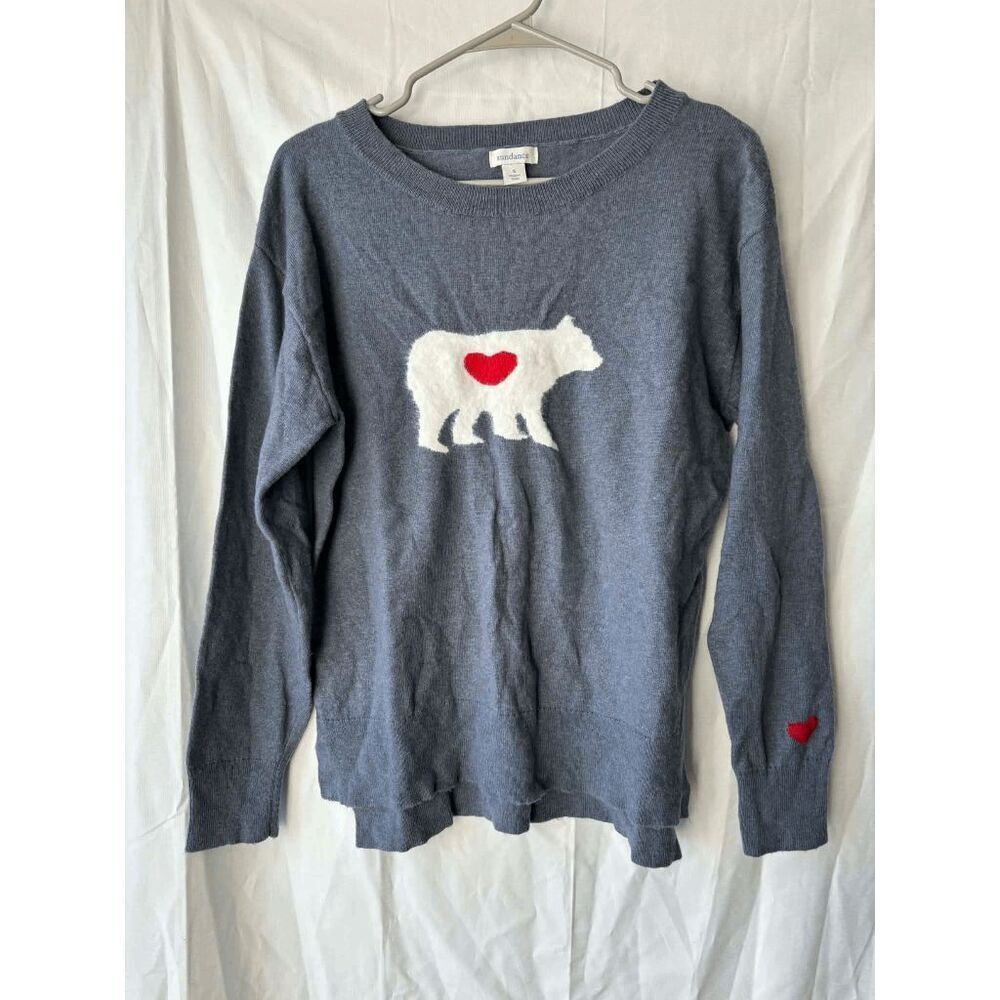 Sundance Mighty Polar Bear Sweater Wool Blend Womens Size Small